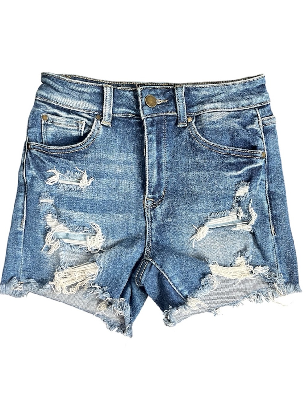 Petra 153 Distressed Denim Shorts Raw Hem Festival
Grunge Model Off Duty Style